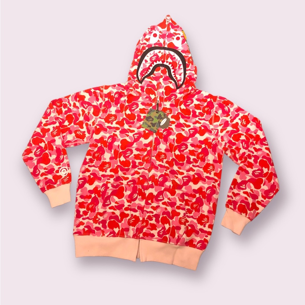 BAPE Shark Camo Zip Through Hoodie